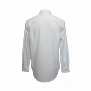 Men's Cotton Long Sleeve Tailored Fit Formal Shirt, Off-White
