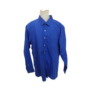Men's Cotton Long Sleeve Regular Fit Formal Shirt, Blue