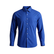 Men's Cotton Long Sleeve Regular Fit Formal Shirt, Blue
