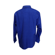 Men's Cotton Long Sleeve Regular Fit Formal Shirt, Blue