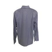 Men's Striped Long Sleeve Regular Fit Formal Shirt, Navy