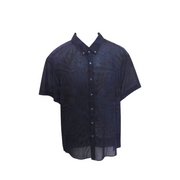 Men's Graphic Graphic Print Shirt – Lightweight & Stylish, Navy