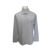 Men's Striped Long Sleeve Shirt – Timeless & Elegant, Off-White