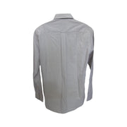 Men's Striped Long Sleeve Shirt – Timeless & Elegant, Off-White