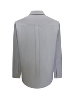 Men's Striped Long Sleeve Shirt – Timeless & Elegant, Off-White