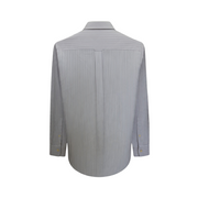 Men's Striped Long Sleeve Shirt – Timeless & Elegant, Off-White