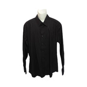 Men's Patterened Long Sleeve Slim Fit Formal Shirt, Black