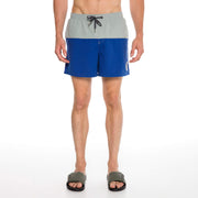 Men's Slip-On Swim-shorts with Adjustable Drawstrings & Internal Lining, Blue