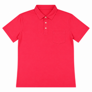 Men's Solid Polo T-Shirt – Sleek Slim Fit with Pocket Detail