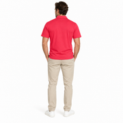 Men's Solid Polo T-Shirt – Sleek Slim Fit with Pocket Detail