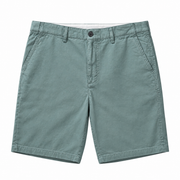 Men's Solid Chino Style Shorts, Aqua