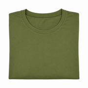 Men's Solid Crew Neck Slim Fit T-Shirt, Olive Green