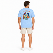 Men's Graphic Scoop Neck Short Sleeve Brand Logo T-Shirt
