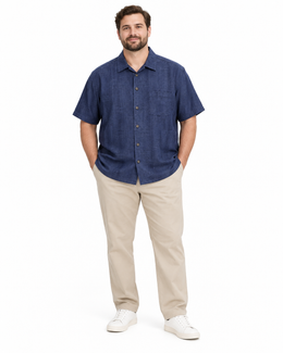 Men's Silk Shirt – Luxe & Breezy, Navy