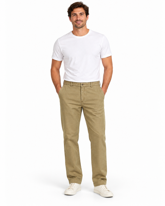Men's Sonoma Pants – Lightweight Linen Blend Comfort, Dark Beige