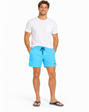 Men's Solid Swim Shorts – Island Comfort in Style, Blue