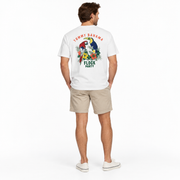 Men's Graphic Scoop Neck Short Sleeve Brand Logo T-Shirt
