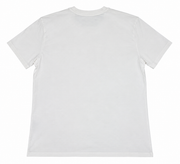 Men's T-Shirt – 3D Logo Scoop Neck Style, White