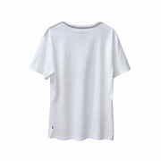 Men's Graphic V-Neck T-Shirt – Casual & Trendy, White