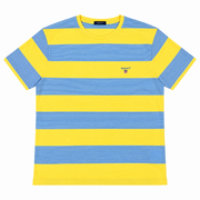 Men's Block Stripe Round Neck T-Shirt