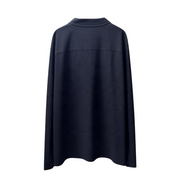 Back view of a COS black long-sleeve cotton button-down shirt with a structured collar and relaxed fit.