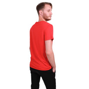 Back view of Gant red T-Shirt for men – classic crew neck and solid red color