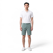 Men's Solid Chino Style Shorts, Aqua