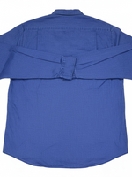 Men's Cotton Solid Long Sleeve Regular Fit Casual Shirt, Blue
