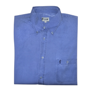 Men's Denim Style Long Sleeve Collared Regular Fit Casual Shirt, Blue