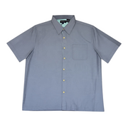 Men's Short Sleeve Solid Relaxed Fit Casual Shirt, Light Blue