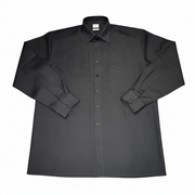 Men's Classic Solid Long Sleeve Comfort Fit Formal Shirt, Black