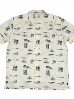 Men's Graphic Short Sleeve Regular Fit Casual Shirt, Off-White