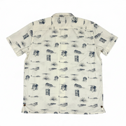 Men's Graphic Short Sleeve Regular Fit Casual Shirt, Off-White
