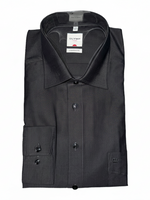 Men's Classic Solid Long Sleeve Comfort Fit Formal Shirt, Black