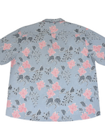 Men's Cotton Graphic Short Sleeve Relaxed Fit Casual Shirt, Light Blue