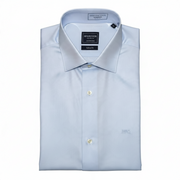 Men's Solid Long Sleeve Pocket Detail Tailored Fit Formal Shirt, Baby Blue