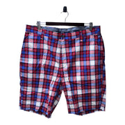 Men's Checkered Chino Shorts – Preppy Vibes, Tango Red