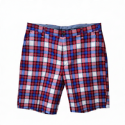 Men's Checkered Chino Shorts – Preppy Vibes, Tango Red