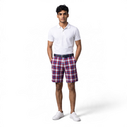 Men's Checkered Chino Shorts – Preppy Vibes, Tango Red