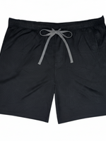 Men's Solid Slip-On Comfort Fit Pajama Shorts with Elastic Waistband, Black