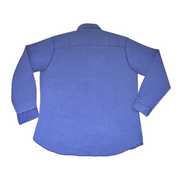 Men's Denim Style Long Sleeve Collared Regular Fit Casual Shirt, Blue
