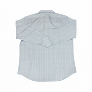Men's Cotton Striped Long Sleeve Tailored Fit Formal Shirt, Baby Blue