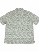 Men's Rayon Short Sleeve Patterned Relaxed Fit Casual Shirt, White
