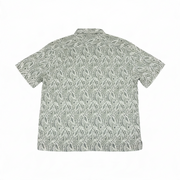 Men's Rayon Short Sleeve Patterned Relaxed Fit Casual Shirt, White