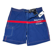 Men's Sailing Swim Shorts – Bold Navy with Spinnaker Print, Navy