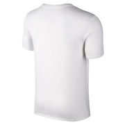 Back view of Nike white FootballX T-shirt with clean plain design and classic crew neck