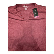 Men's Solid Henley Slim Fit T-Shirt, Maroon