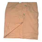 Women's Solid Asymmetrical Pencil Skirt, Salmon