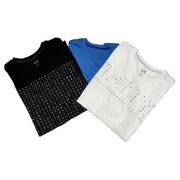 Men's T-Shirt – Word Grid Logo Graphic in Blue