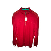 Men’s Half-Zip Knit Sweater, Dark Red